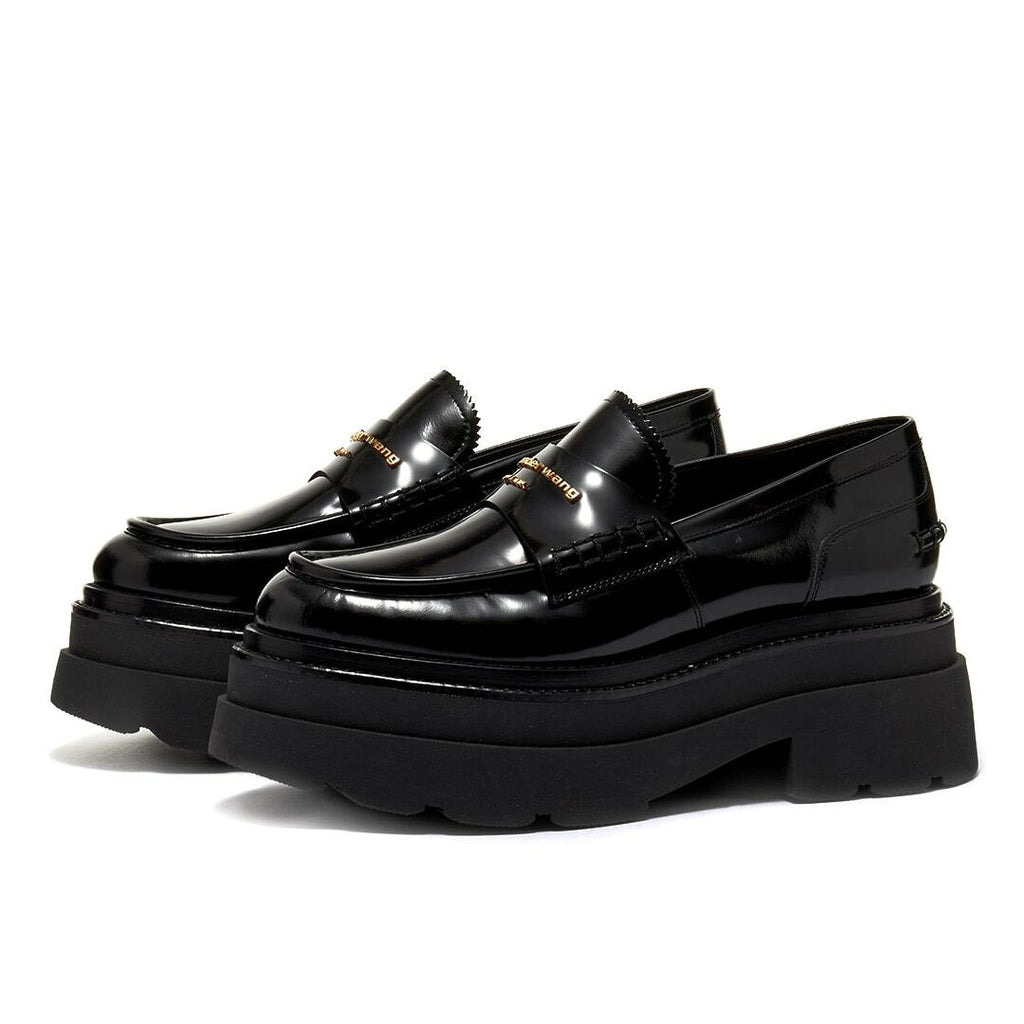 ALEXANDER WANG CARTER MID-HEEL LUG LOAFER BLACK
