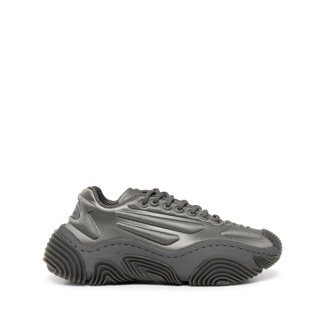 ALEXANDER WANG VORTEX METALLIC LOW-TOP SNEAKER GRAY