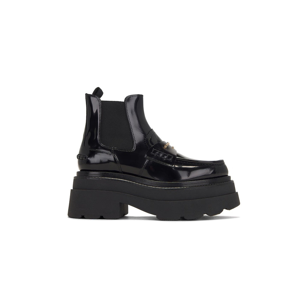 ALEXANDER WANG CARTER PLATFORM RAIN BOOT BLACK