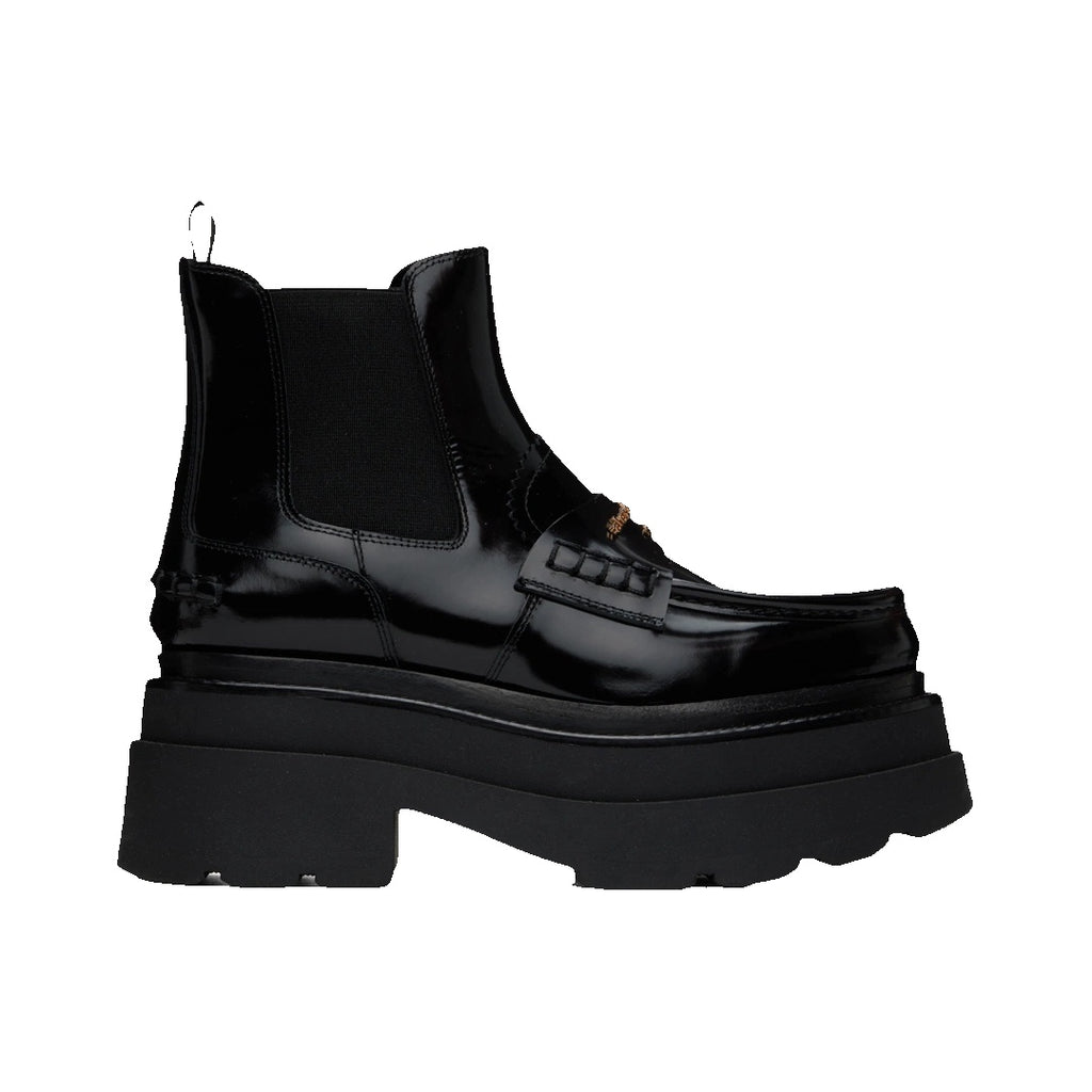 ALEXANDER WANG CARTER PLATFORM LOAFER BOOT BLACK