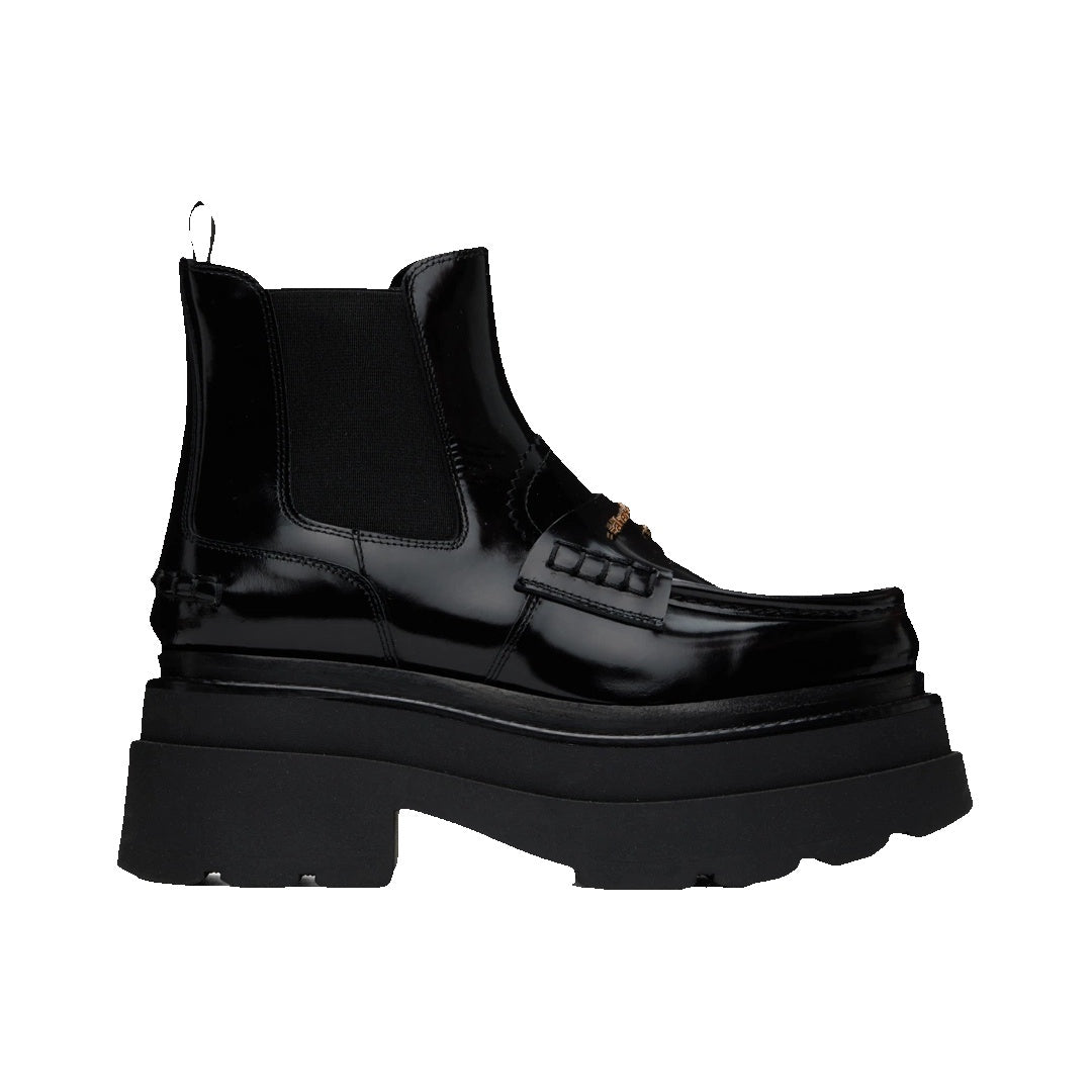 ALEXANDER WANG CARTER PLATFORM LOAFER BOOT BLACK
