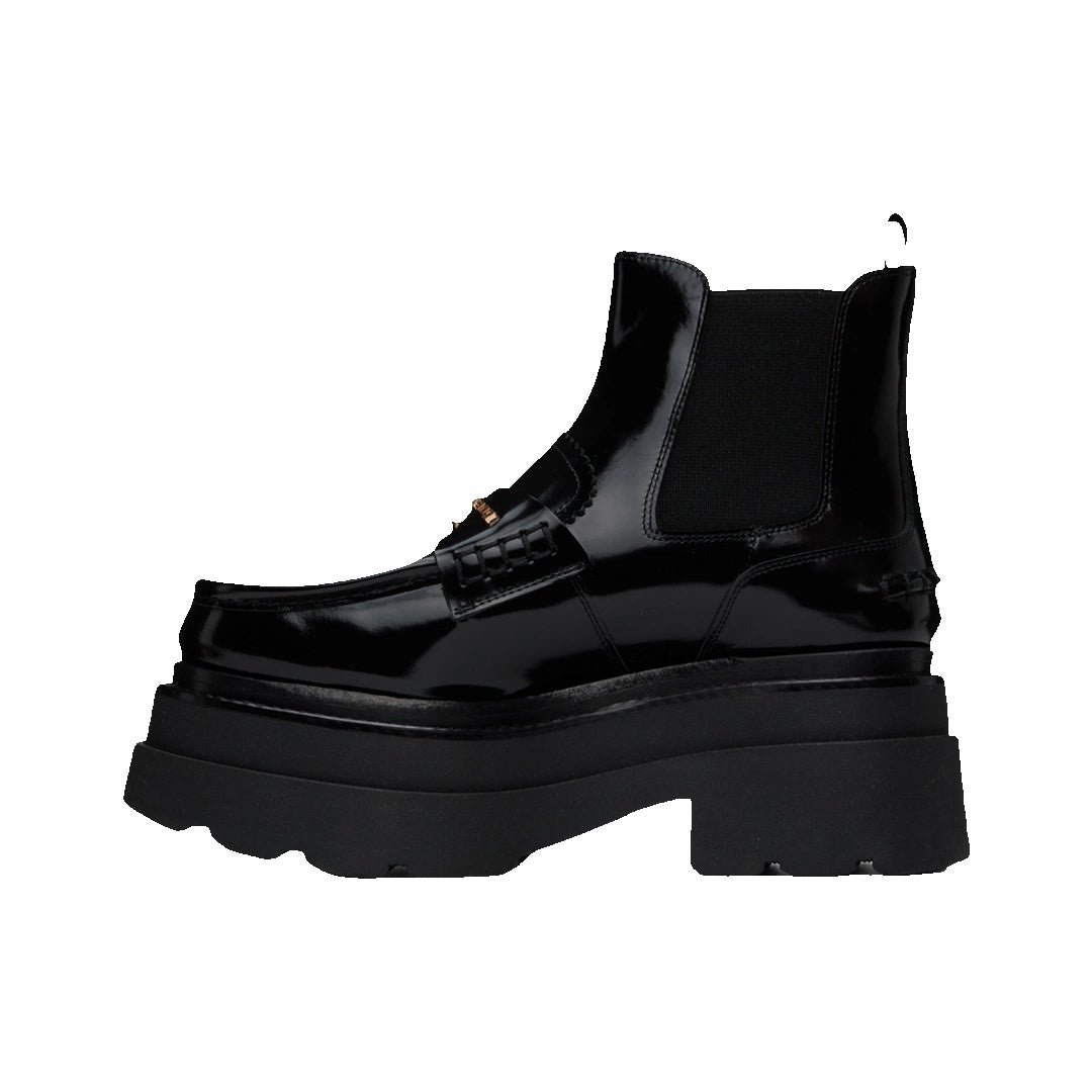 ALEXANDER WANG CARTER PLATFORM LOAFER BOOT BLACK