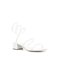 RENÉ CAOVILLA CLEO SANDAL WHITE LEATHER WHITE