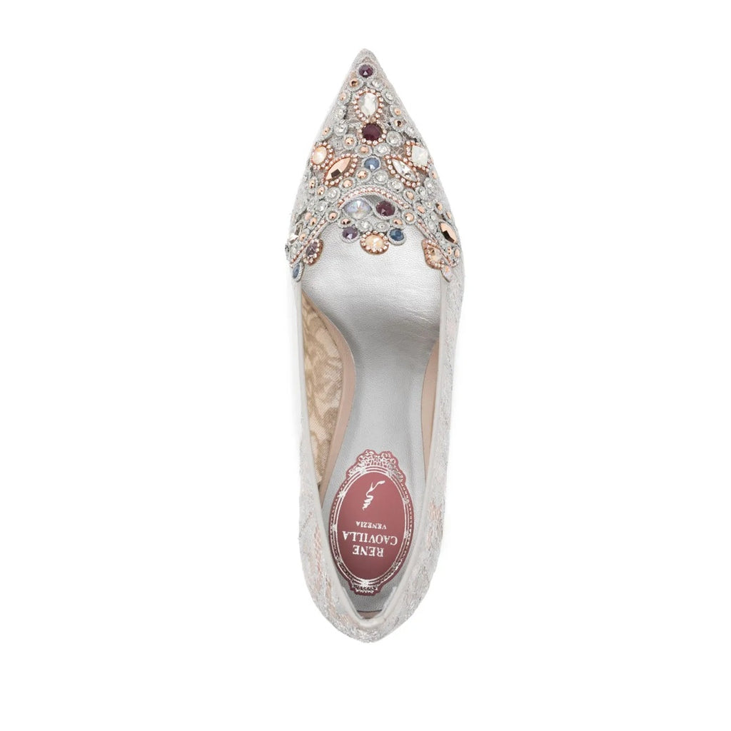 RENÉ CAOVILLA CINDERELLA 60MM PUMP WHITE
