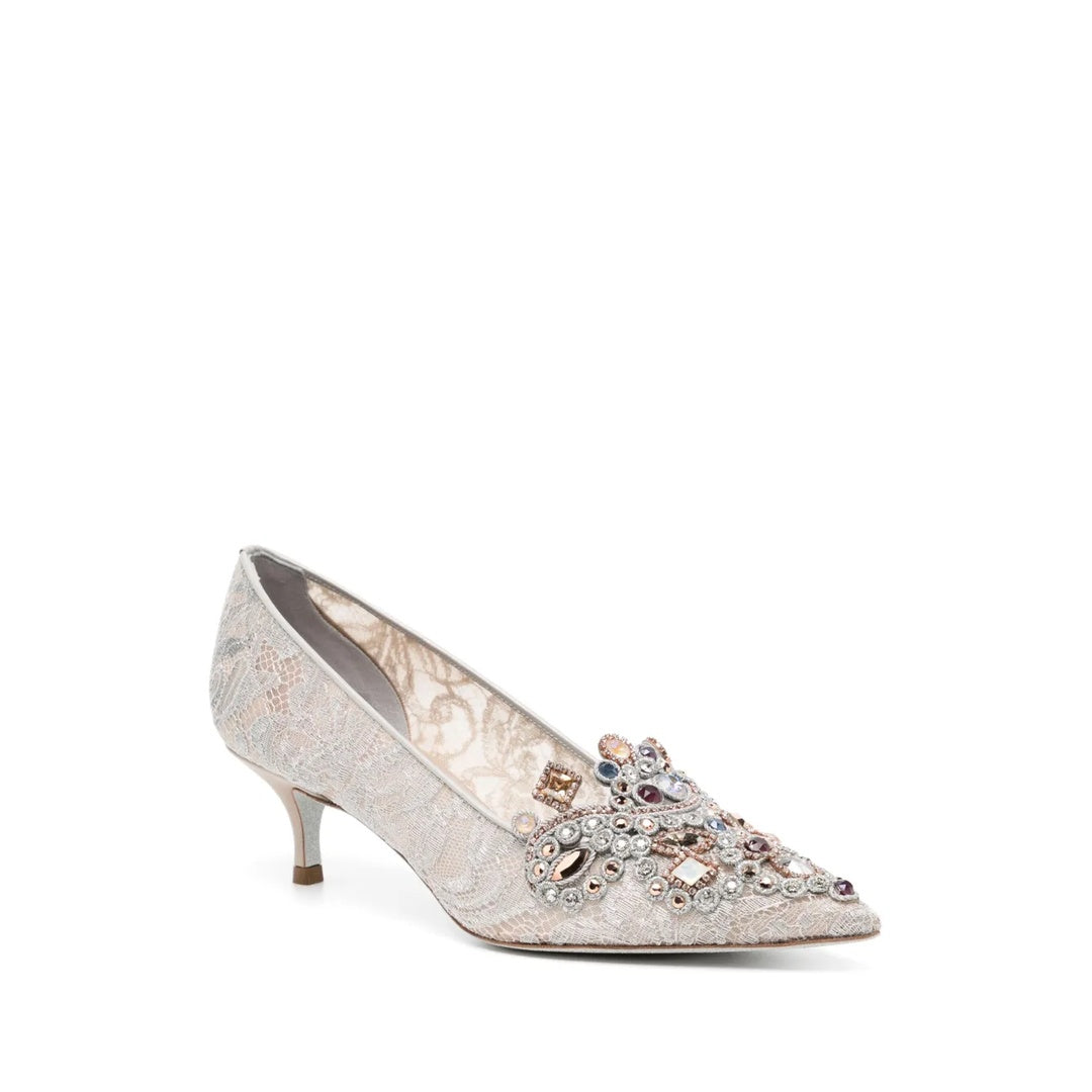 RENÉ CAOVILLA CINDERELLA 60MM PUMP WHITE