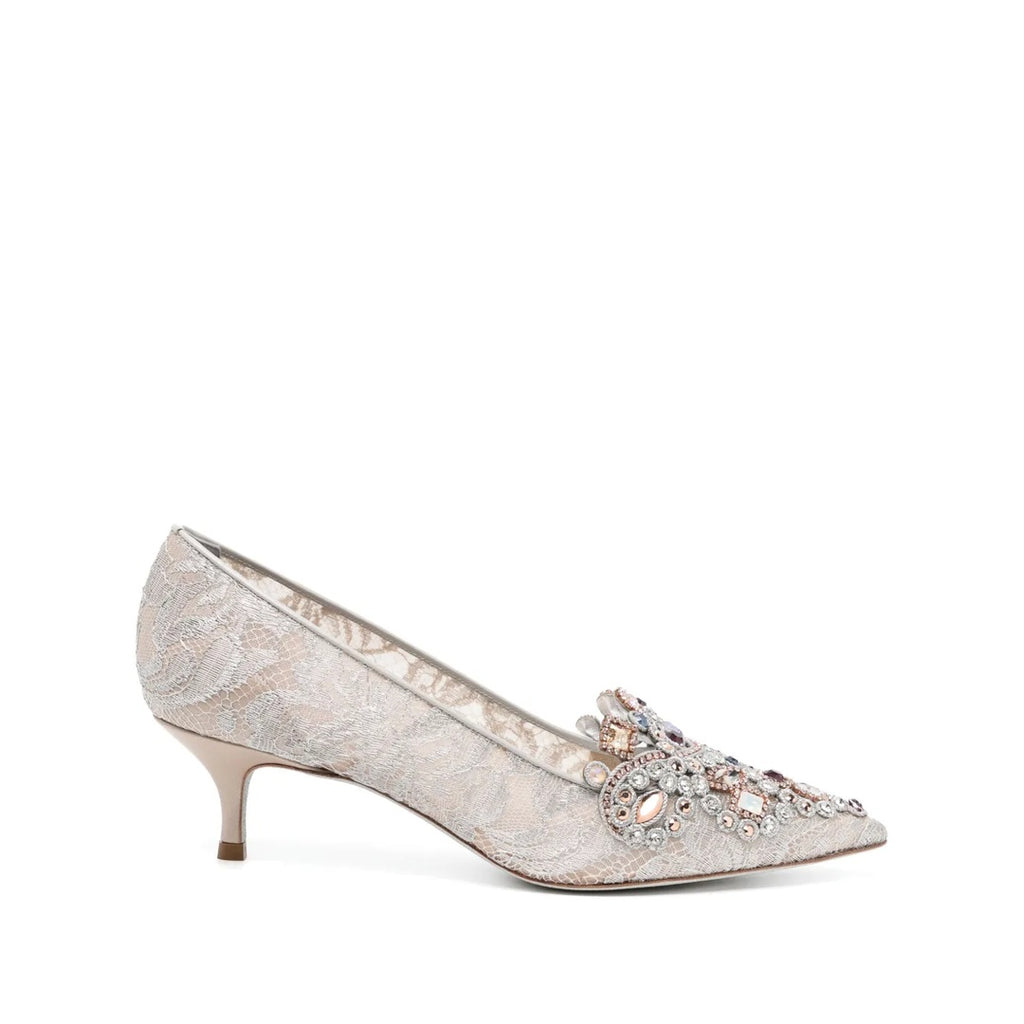 RENÉ CAOVILLA CINDERELLA 60MM PUMP WHITE