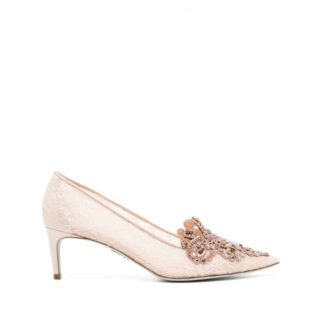 RENÉ CAOVILLA VENEZIANA 50MM PUMP WHITE