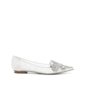 RENÉ CAOVILLA VENEZIANA CRYSTAL BALLERINA SHOE WHITE
