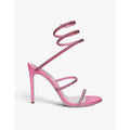 RENÉ CAOVILLA ELLABRITA EMBELLISHED-STRAP HEELED SANDAL PINK