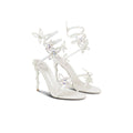 RENÉ CAOVILLA MARGOT SANDAL WITH BUTTERFLIES WHITE