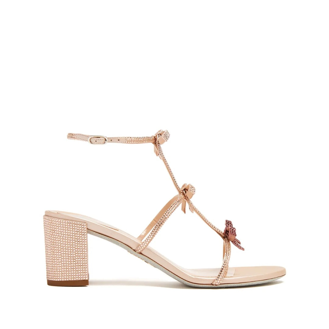 RENÉ CAOVILLA CATERINA BLUSH SANDAL ROSE GOLD