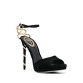 RENÉ CAOVILLA 100MM JOLENE SANDAL BLACK
