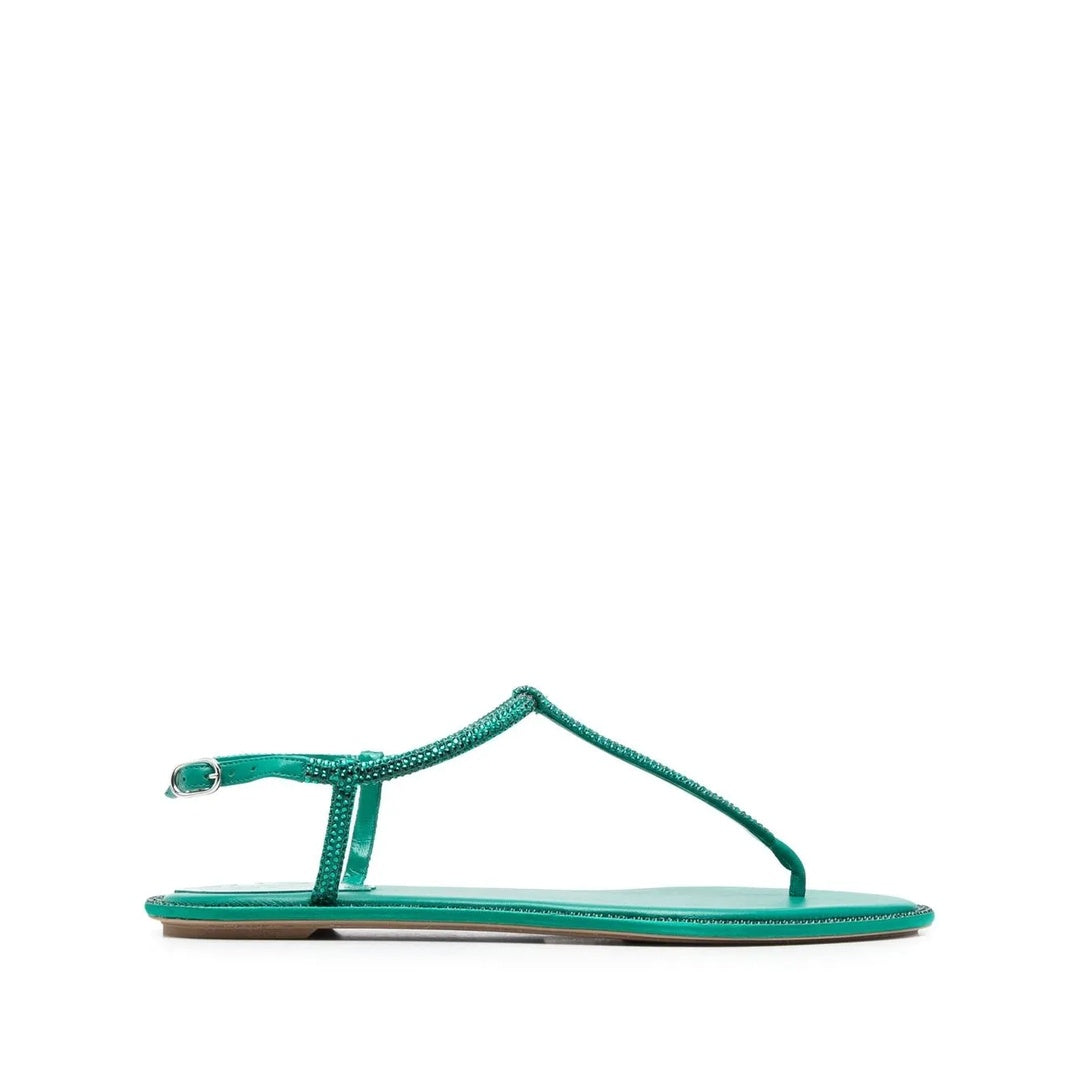 RENÉ CAOVILLA DIANA RHINESTONE-EMBELLISHED SANDAL BLUE