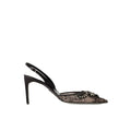 RENÉ CAOVILLA SATIN PUMPS STILETTO HEEL EMBELLISHED STRAPS MULTICOLOR