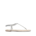 RENÉ CAOVILLA THONG SANDAL LAMBSKIN PLATINUM