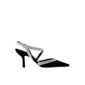 RENÉ CAOVILLA JINNY CRYSTAL-EMBELLISHED SLINGBACK PUMP SILVER