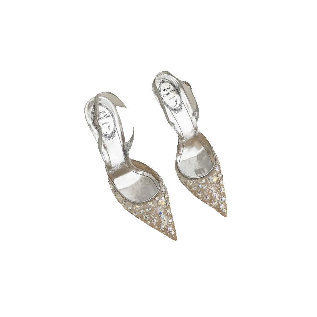 RENÉ CAOVILLA JINNY SLINGBACK SILVER