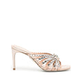 RENÉ CAOVILLA EMBELLISHED MULE PINK