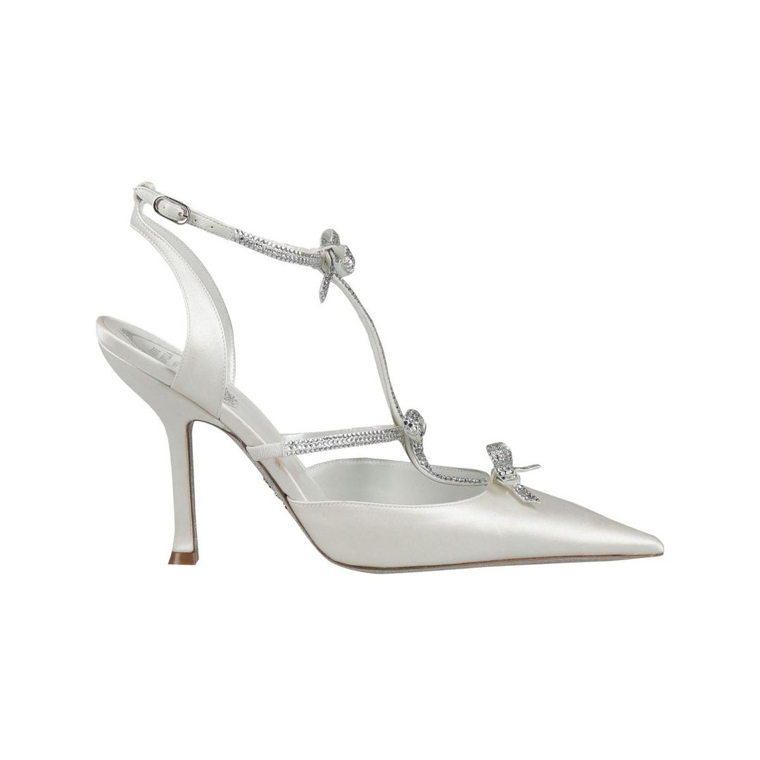 RENÉ CAOVILLA IVORY PUMPS TEXTILE FIBERS PVC NATURAL