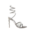 RENÉ CAOVILLA SANDALS SATIN SILVER GREY