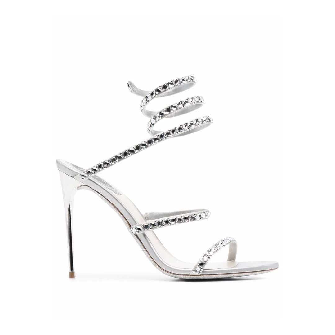 RENÉ CAOVILLA HIGH HEEL SANDAL SILVER