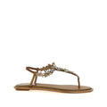 RENÉ CAOVILLA SANDALS SATIN BEIGE