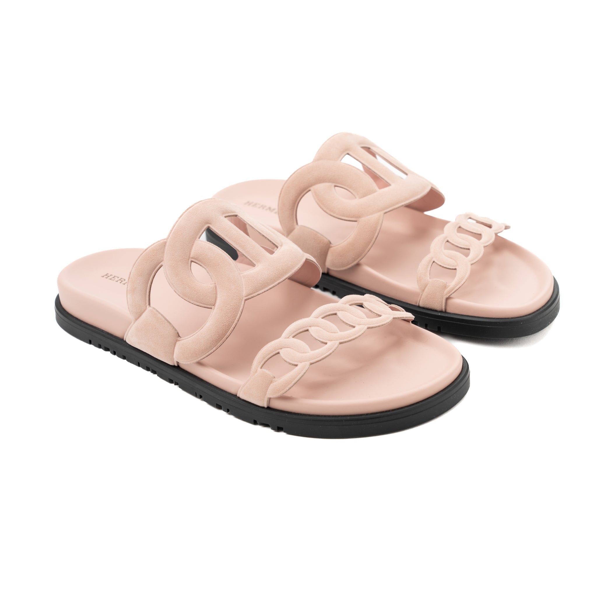HERMES FEMME EXTRA CHEVRE VELOURS ROSE OPALINE