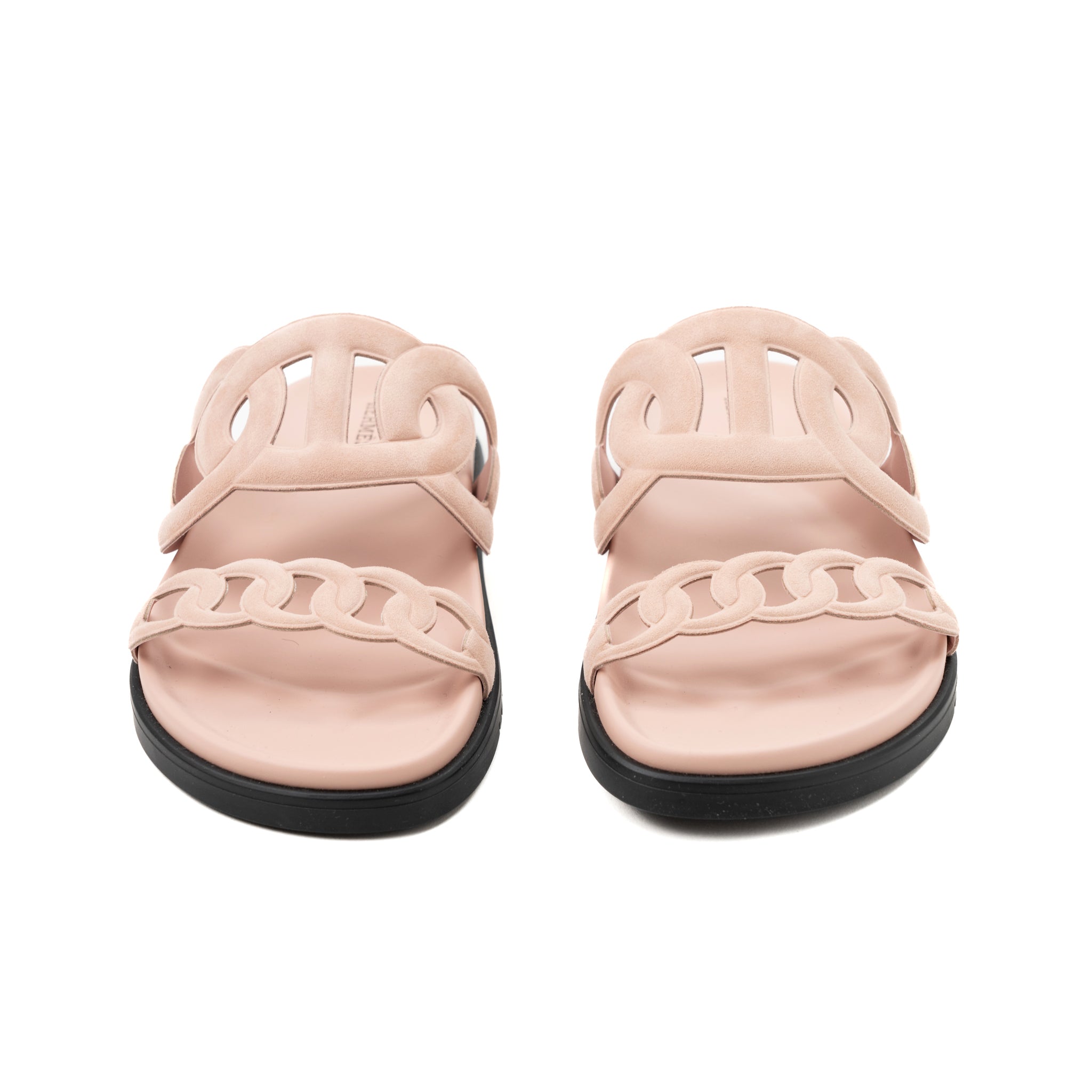 HERMES FEMME EXTRA CHEVRE VELOURS ROSE OPALINE