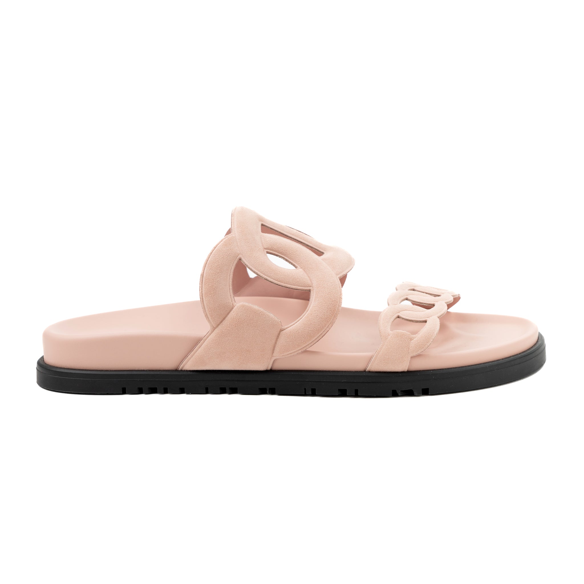 HERMES FEMME EXTRA CHEVRE VELOURS ROSE OPALINE